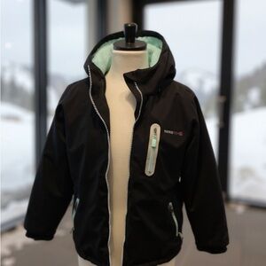 Swiss Tec XL Black Hooded Jacket Aqua Athleisure Outdoor Sporty Lightweight